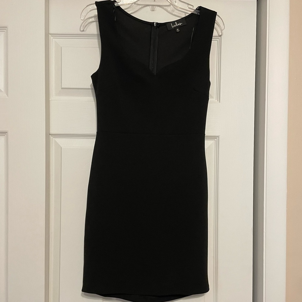 Lulu's Classic Black Sleeveless Mini Dress